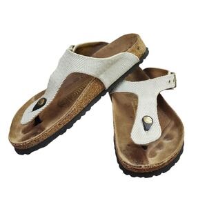 Birkenstock Papillio‎ Gizeh Thong Sandals Adjustable Buckle Cork Footbed L10 M8